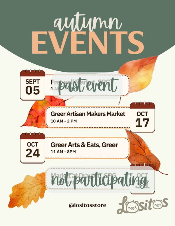 Autumn 2026 event schedule